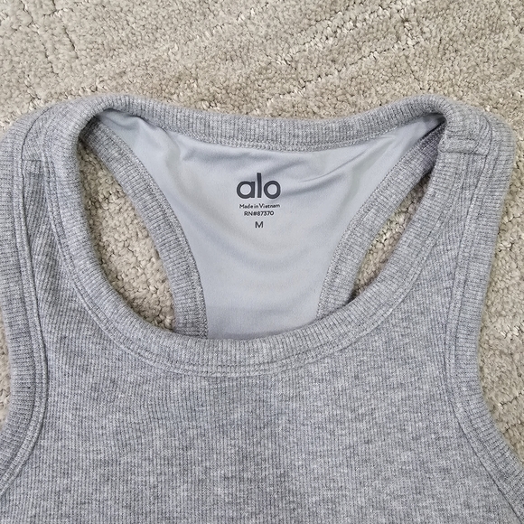 Alo Yoga Gray Racerback Tank Top - Picture 2 of 8